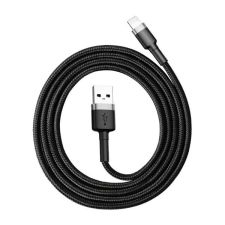 Baseus Cafule 1,5A 2 m-es Lightning USB-kábel, szürke-fekete kábel és adapter