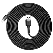 Baseus Cafule Kábel tartós nylon fonott USB / Lightning QC3.0 2A 3M fekete - szürke (CALKLF - RG 1) kábel és adapter