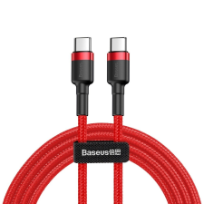 Baseus Cafule Kábel tartós nylon litzehuzal USB - C PD / USB - C PD PD2.0 60W 20V 3A QC3.0 1M piros (CATKLF - G09) mobiltelefon kellék