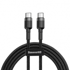 Baseus Cafule kábel USB-C / USB-C 60W QC 3.0 1m, szürke kábel és adapter