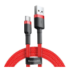 Baseus Cafule Type-C gyorstöltő adatkábel, 1m, piros
