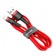 Baseus Cafule USB2.0 apa - Lightning apa Adat- és töltőkábel 0.50m - Piros kábel és adapter