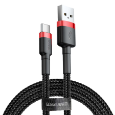 Baseus Cafule USB-USB-C kábel 3A 0,5m (CATKLF-A91) #piros-fekete kábel és adapter