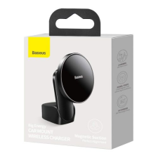 Baseus Car Mount Wireless Charger Big Energy 15W Black (WXJN-01) (WXJN-01) mobiltelefon kellék