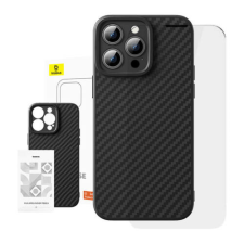 Baseus Case Baseus Synthetic Fiber iPhone 15 Pro + tempered glass tok és táska