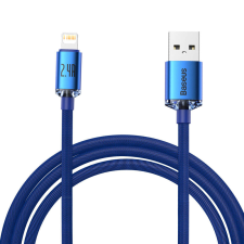 Baseus Crystal Shine Series Fast Charging Data Cable USB-A apa 2.0 - Lightning apa Adat és töltőkábel - Kék (2m) kábel és adapter