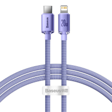 Baseus Crystal Shine USB-C-Lightning töltőkábel, 20W, PD, 1.2m, lila (CAJY000205) kábel és adapter