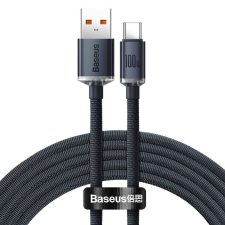 Baseus Crystal Shine USB- USB-C kábel, 100W, 2m, fekete (CAJY000501) (CAJY000501) kábel és adapter