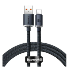 Baseus Crystal Shine USB / USB-C töltő- és adatkábel, 100W, 2m, Fekete kábel és adapter