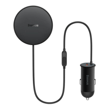 Baseus CW01 Mágneses autós telefontartó szellőzőrácsra, USB-C, 15W + 25W (fekete) mobiltelefon kellék