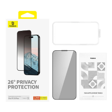 Baseus Diamond iPhone 15 Plus Edzett üveg betekintésvédelmi kijelzővédő mobiltelefon kellék