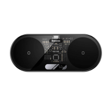 Baseus Digital LED Display Kettős Qi vezeték nélküli töltő 20W (WXSX010101) (WXSX010101) mobiltelefon kellék
