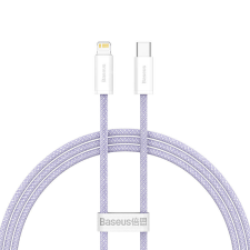 Baseus Dynamic 2 Series USB-C apa - Lightning apa 2.0 Adat és töltőkábel - Lila (1m) kábel és adapter