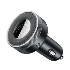 Baseus Enjoy autós gyorstöltő és Bluetooth MP3/FM transzmitter, 2XUSB, 17W, fekete mobiltelefon kellék