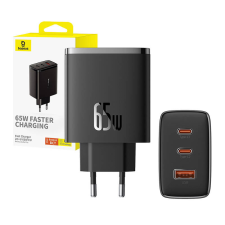 Baseus Fali töltő Baseus OS-Cube Pro 2xUSB-C + USB, 65W (fekete) mobiltelefon kellék