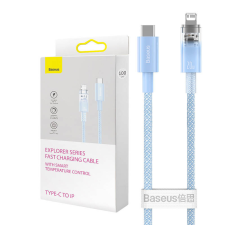 Baseus Fast Charging cable Baseus USB-C to Lightning Explorer Series 1m, 20W (blue) kábel és adapter