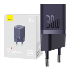 Baseus GaN5 Mini USB-C hálózati töltő 30W lila (CCGN070705) (CCGN070705) mobiltelefon kellék