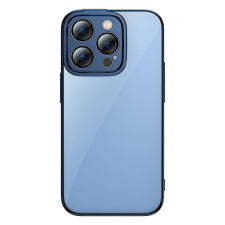 Baseus Glitter iPhone 14 Pro Max Átlátszó tok és üvegfólia (kék) tok és táska