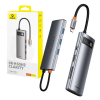 Baseus Hub 7in1 Baseus Gleam, USB-C to 1x HDMI4K 60Hz + 3x USB3.0 + 1x PD + 1x SD/TF (grey)