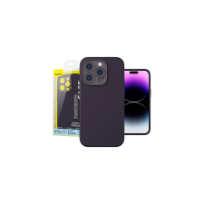 Baseus Liquid Silica iPhone 14 Pro Tok, üvegfólia és tisztító készlet (sötétlila) tok és táska