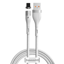 Baseus mágneses USB-A - Lightning kábel 1m fehér (CALXC-K02) kábel és adapter