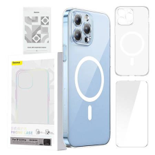 Baseus Magnetic iPhone 13 Pro átlátszó tok + üvegfólia (ARSJ010702) (ARSJ010702) tok és táska