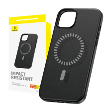 Baseus Magnetic Phone Case for iPhone 15 Baseus Fauxther Series (Black) tok és táska
