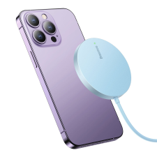 Baseus Simple Mini3 mágneses töltő MagSafe Qi 15W kék mobiltelefon kellék