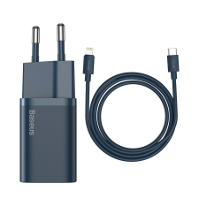 Baseus Super Si 1C Hálózati USB-C töltő (20W) + Lightning kábel mobiltelefon kellék