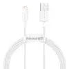 Baseus Superior USB / Lightning adat és töltőkábel, 2,4A, 1m - CALYS-A02, Fehér