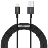 Baseus Superior USB töltőkábel, 2,4 A, 2 m, fekete (CALYS-C01) (CALYS-C01)