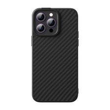 Baseus Synthetic Fiber iPhone 14 Pro mágneses tok és üvegfólia fekete (ARQW000101) (ARQW000101) tok és táska
