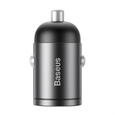 Baseus Tiny Star mini autós töltő, USB, QC 3.0, 30 W (szürke) mobiltelefon kellék