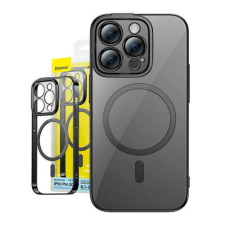 Baseus Transparent Magnetic Case Baseus Glitter and Tempered Glass set for iPhone 14 Pro (black) mobiltelefon kellék