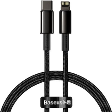 Baseus Tungsten Gold Fast Charging Data Cable Type-C to Lightning PD 20W 1 m Blackfekete kábel és adapter
