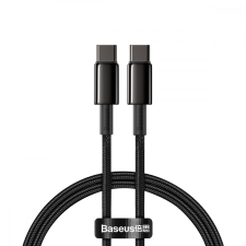 Baseus Tungsten Gold USB-C-USB-C kábel, 100 W, 1 m (fekete) kábel és adapter
