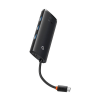 Baseus Type-C HUB 5in1 (aktív, elosztó, HDMI 4K aljzat, 3 USB aljzat, Type-C aljzat, PD gyorstöltés támogatás) FEKETE Nokia 110 (2023), Microsoft Lumia 435, Nokia G11 Plus, HTC Desire X (Prito,