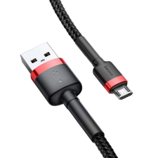 Baseus USB 2.0 - micro USB 2.4A kábel 1m fekete (CAMKLF-B91) kábel és adapter