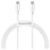 Baseus USB 2.0 Type C Összekötő Fehér 2m CATYS-C02