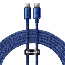 Baseus USB-C-kábel a USB-C Baseus Crystal Shine, 100W, 1.2m (kék) kábel és adapter