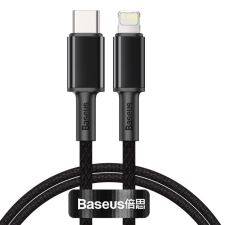 Baseus USB-C -Lightning nagy sűrűségű fonott kábel, 20W, 5A, PD, 2m, fekete (CATLGD-A01) (CATLGD-A01) kábel és adapter