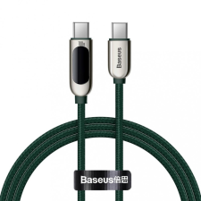 Baseus USB-C–USB-C kijelzőkábel, tápkábel, 100W, 1m, zöld (CATSK-B06) kábel és adapter