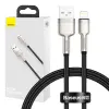 Baseus USB-kábel a Lightning Baseus Cafule-hez, 2,4A, 0,25 m (fekete)