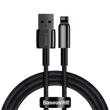Baseus USB-kábel a Lightning Baseus Tungsten Gold-hoz, 2,4A, 1 m (fekete) kábel és adapter