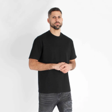  Basic Black Regular Tee - fekete póló - Méret: S