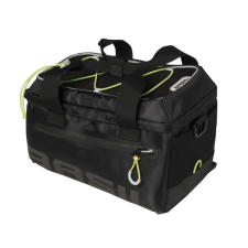 BASIL csomagtartó táska Miles Trunkbag, Universal Bridge System, fekete lime kerékpáros kerékpár és kerékpáros felszerelés