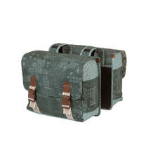 BASIL dupla táska Boheme Double Bag, Universal Bridge System, forest zöld kerékpáros kerékpár és kerékpáros felszerelés