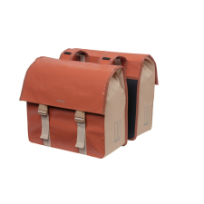 BASIL dupla táska Urban Load Double Bag, Universal Bridge System, vörös kerékpáros kerékpár és kerékpáros felszerelés