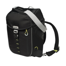 BASIL egyoldalas táska és hátizsák Miles Daypack, Hook ON, fekete lime kerékpáros kerékpár és kerékpáros felszerelés