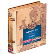 Basilur European Breakfast Tea Book Assorted fémdobozban, 32×2 g tea